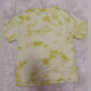 Double Zero spicy small yellow tie dye short sleeve tshirt women’s
